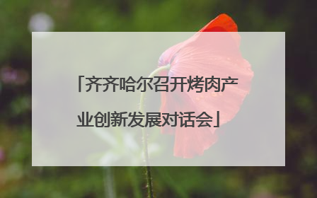 齐齐哈尔召开烤肉产业创新发展对话会